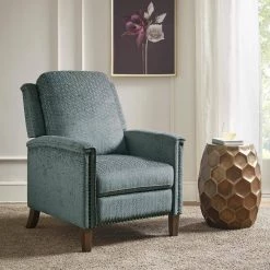 Cecile Blue Push Back Upholstered Recliner by Madison Park -DealsProLounger Store blue madison park recliners mp103 1005 31 1000