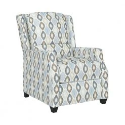 Blue Multi Diamond Print Modern Wingback Pushback Recliner by ProLounger -DealsProLounger Store blue multi diamond print prolounger recliners a152648 1f 1000