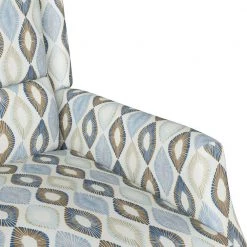 Blue Multi Diamond Print Modern Wingback Pushback Recliner by ProLounger -DealsProLounger Store blue multi diamond print prolounger recliners a152648 44 1000