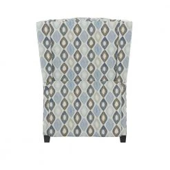 Blue Multi Diamond Print Modern Wingback Pushback Recliner by ProLounger -DealsProLounger Store blue multi diamond print prolounger recliners a152648 66 1000