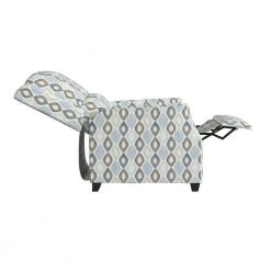 Blue Multi Diamond Print Modern Wingback Pushback Recliner by ProLounger -DealsProLounger Store blue multi diamond print prolounger recliners a152648 77 1000