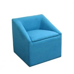 Sky Blue Polyurethane Arm Chair by ORE International