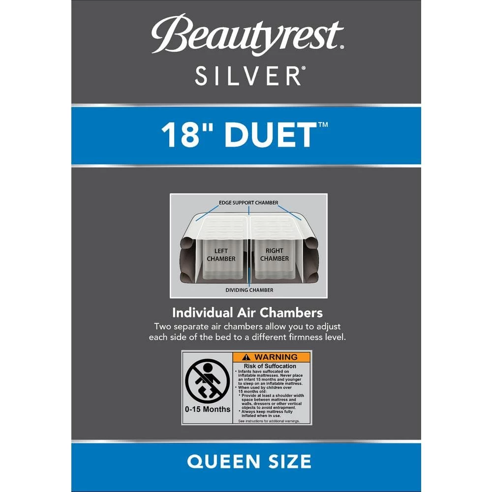 Beautyrest Duet 18 in. Queen Air Mattress with 3-Chamber Individually Adjustable Comfort Zones by Boyd Sleep 5 Beautyrest Duet 18 in. Queen Air Mattress with 3-Chamber Individually Adjustable Comfort Zones by Boyd Sleep - Image 3