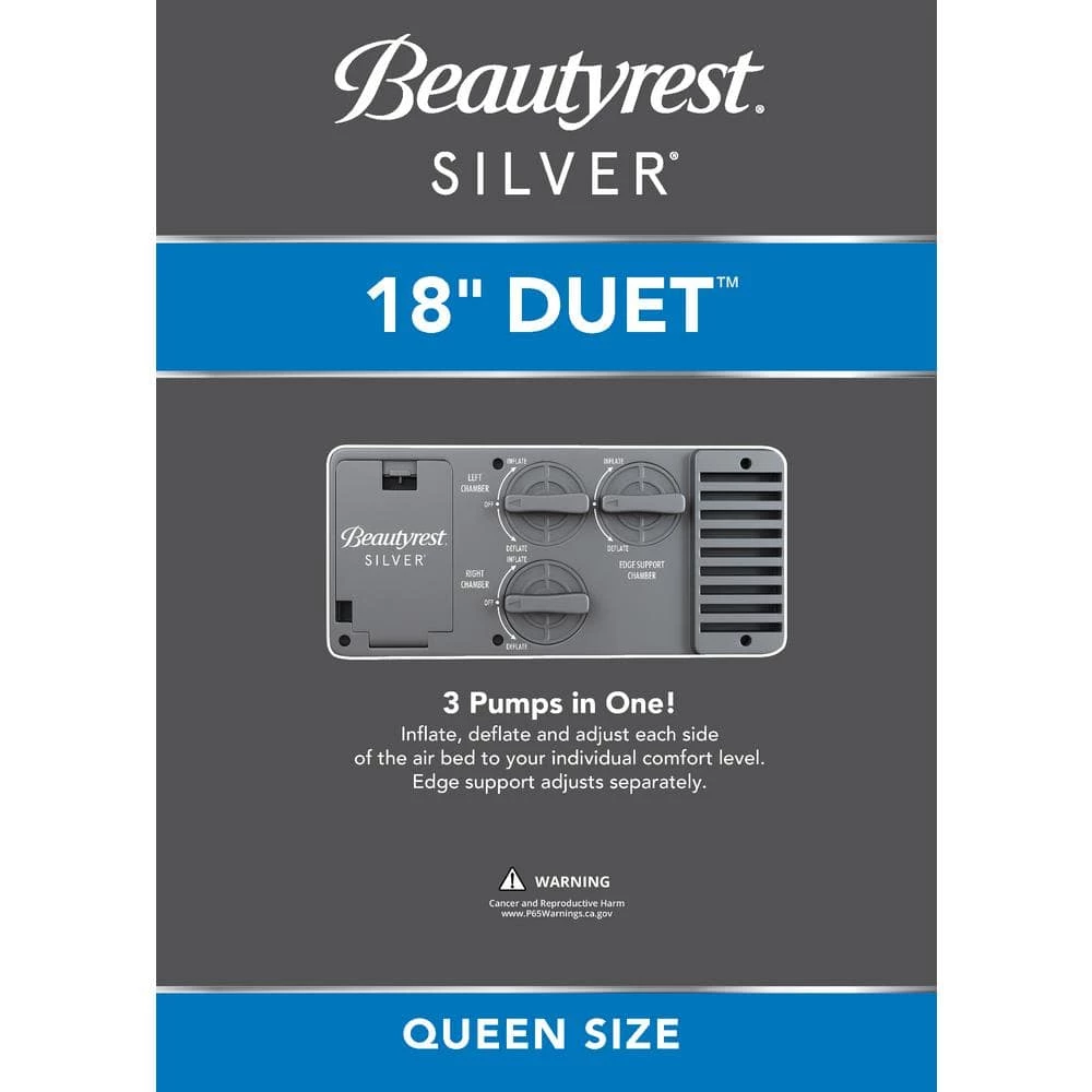 Beautyrest Duet 18 in. Queen Air Mattress with 3-Chamber Individually Adjustable Comfort Zones by Boyd Sleep 4 Beautyrest Duet 18 in. Queen Air Mattress with 3-Chamber Individually Adjustable Comfort Zones by Boyd Sleep - Image 2