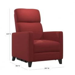 Power Wall Hugger Brick Red Plush Low-Pile Velour Reclining Chair with USB Port by ProLounger -DealsProLounger Store brick red prolounger recliners a139052 40 1000