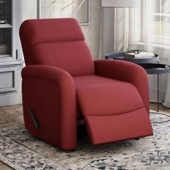 Brick Red Low-Pile Velour Rocker Recliner by ProLounger -DealsProLounger Store brick red prolounger recliners a178365 31 1000