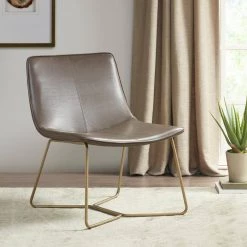 Hawkins Brown/Gold Accent Side Chair by Madison Park -DealsProLounger Store brown gold madison park accent chairs mp100 1084 31 1000
