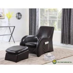 48 in. Solo Brown Sofa with Separate Leg Rest by ORE International 11 48 in. Solo Brown Sofa with Separate Leg Rest by ORE International -DealsProLounger Store brown ore international accent chairs hb4172b 31 1000