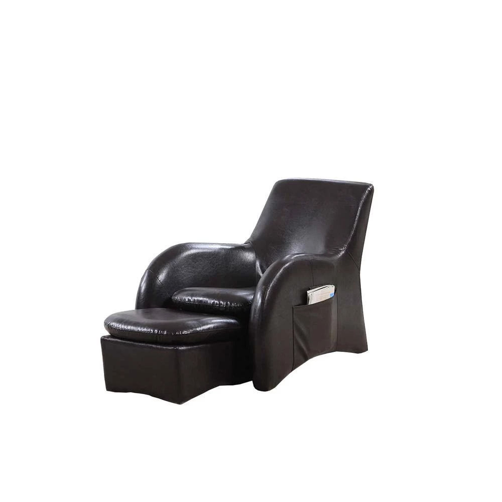 48 in. Solo Brown Sofa with Separate Leg Rest by ORE International 4 48 in. Solo Brown Sofa with Separate Leg Rest by ORE International - Image 2