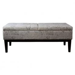 19.5 in. Old World Beige Dual Lift Storage Bench by ORE International