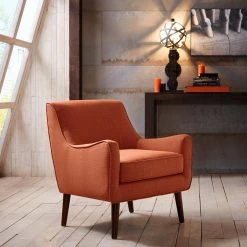 Liam Burnt Orange Mid-Century Accent Arm Chair by Madison Park -DealsProLounger Store burnt orange madison park accent chairs fpf18 0219 31 1000