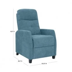 Caribbean Blue Chenille Upholstered Push Back Recliner Chair by ProLounger -DealsProLounger Store caribbean blue chenille prolounger recliners rcl74 brm55 pb 40 1000
