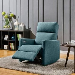 Caribbean Blue Linen-like Fabric Power Wall Hugger Reclining Chair with USB Port by ProLounger 29 Caribbean Blue Linen-like Fabric Power Wall Hugger Reclining Chair with USB Port by ProLounger -DealsProLounger Store caribbean blue linen like prolounger recliners a191494 31 1000