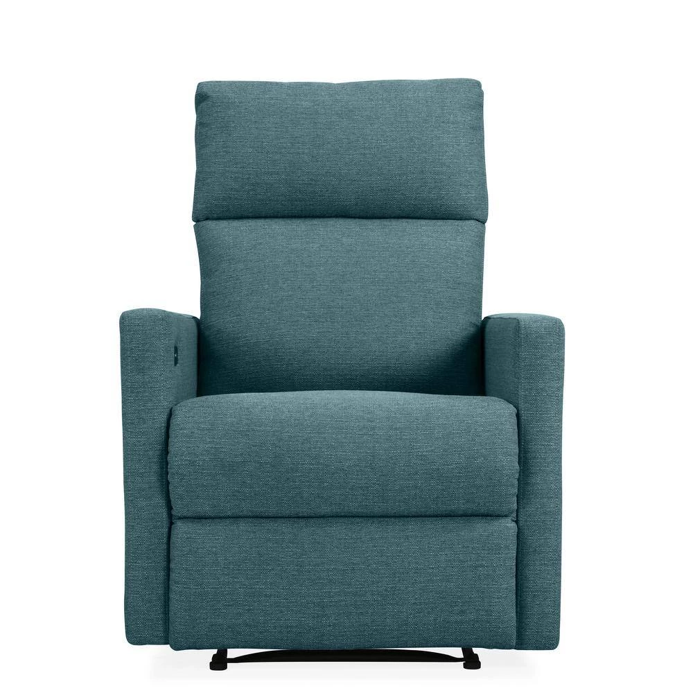 Caribbean Blue Linen-like Fabric Power Wall Hugger Reclining Chair with USB Port by ProLounger 11 Caribbean Blue Linen-like Fabric Power Wall Hugger Reclining Chair with USB Port by ProLounger - Image 9