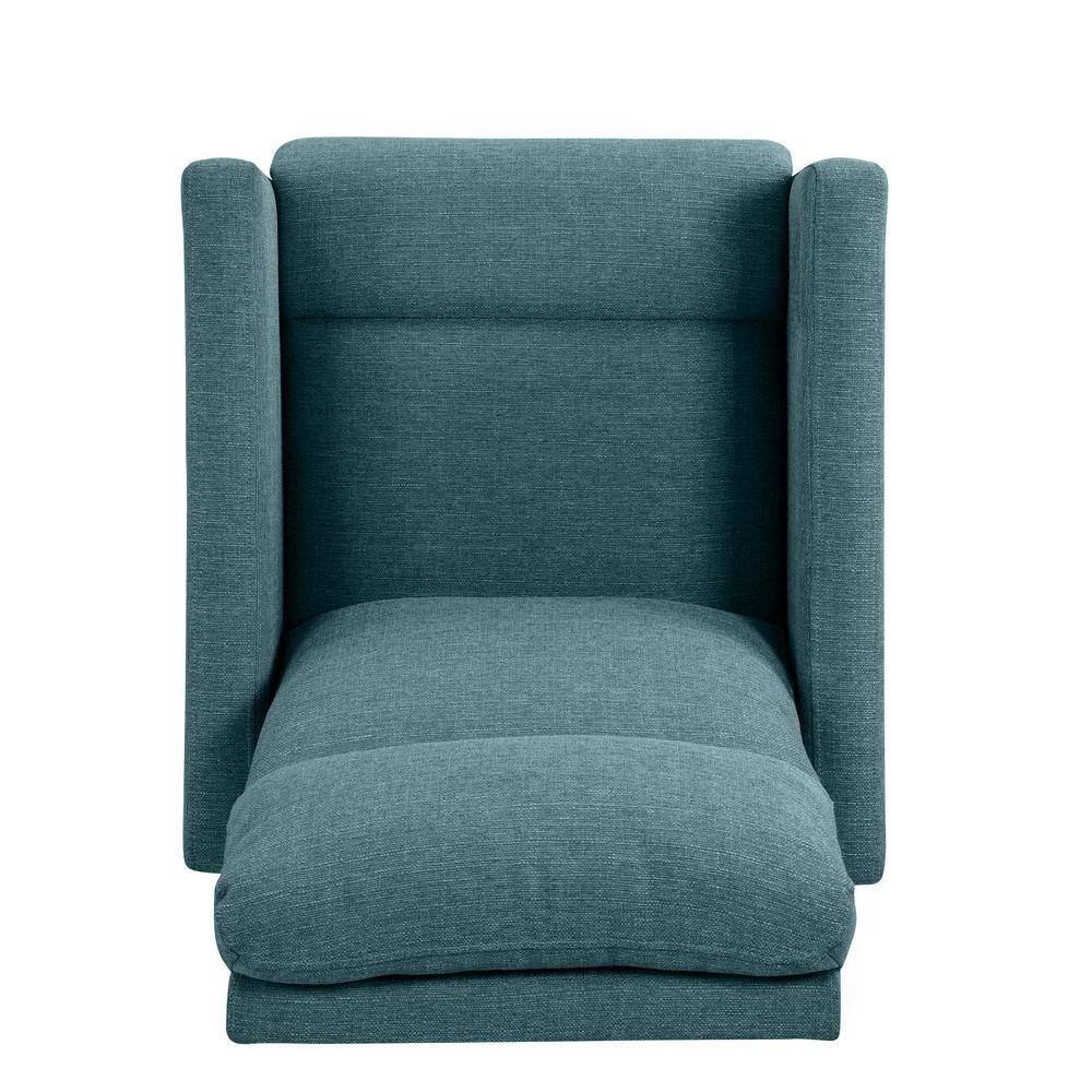 Caribbean Blue Linen-like Fabric Power Wall Hugger Reclining Chair with USB Port by ProLounger 6 Caribbean Blue Linen-like Fabric Power Wall Hugger Reclining Chair with USB Port by ProLounger - Image 4