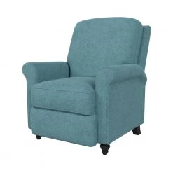 Caribbean Blue Chenille Push Back Recliner Chair by ProLounger -DealsProLounger Store caribbean blue prolounger recliners rcl37 brm55 pb 1f 1000
