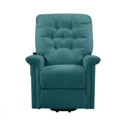 Petite Power Recline and Lift Chair in Caribbean Blue Herringbone by ProLounger -DealsProLounger Store caribbean blue prolounger recliners rcl76 hrn54 lt 4f 1000
