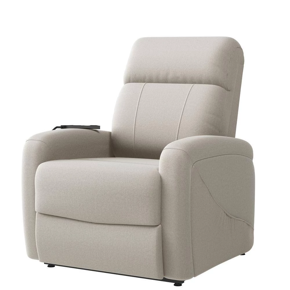 Cashmere Gray Velour Fabric Tufted Power Lift Recliner by ProLounger 5 Cashmere Gray Velour Fabric Tufted Power Lift Recliner by ProLounger - Image 3