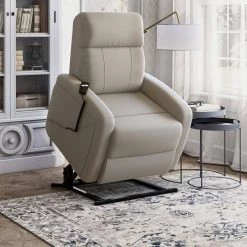 Cashmere Gray Velour Fabric Tufted Power Lift Recliner by ProLounger 22 Cashmere Gray Velour Fabric Tufted Power Lift Recliner by ProLounger -DealsProLounger Store cashmere gray velour prolounger recliners a177801 4f 1000