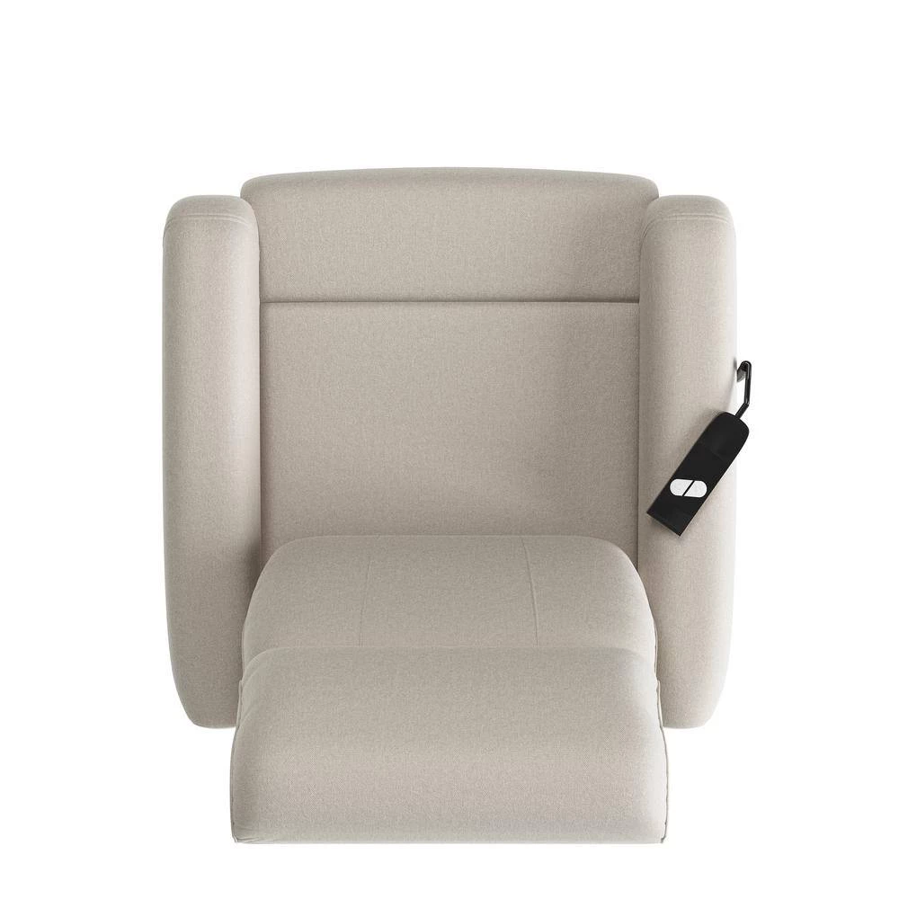 Cashmere Gray Velour Fabric Tufted Power Lift Recliner by ProLounger 6 Cashmere Gray Velour Fabric Tufted Power Lift Recliner by ProLounger - Image 4