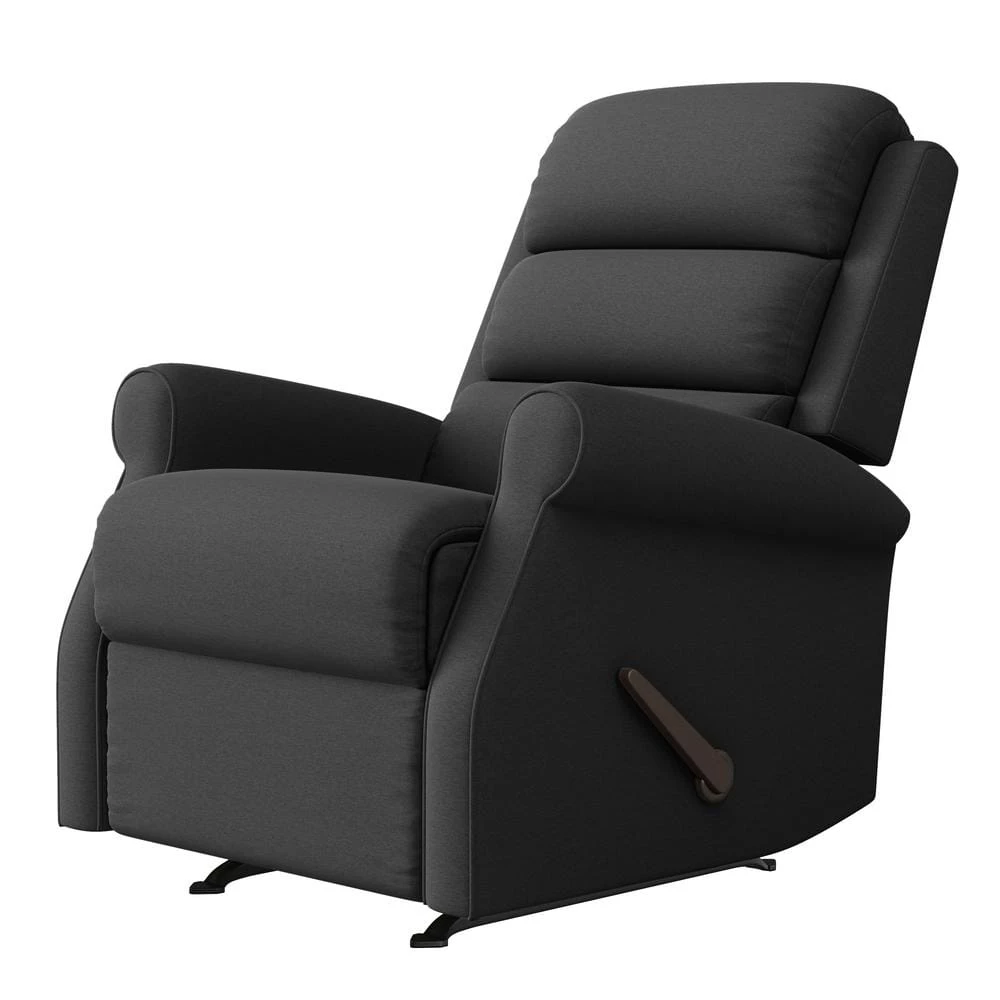 Left-Hand Charcoal Gray Low-Pile Velour Rocker Recliner by ProLounger 8 Left-Hand Charcoal Gray Low-Pile Velour Rocker Recliner by ProLounger - Image 6