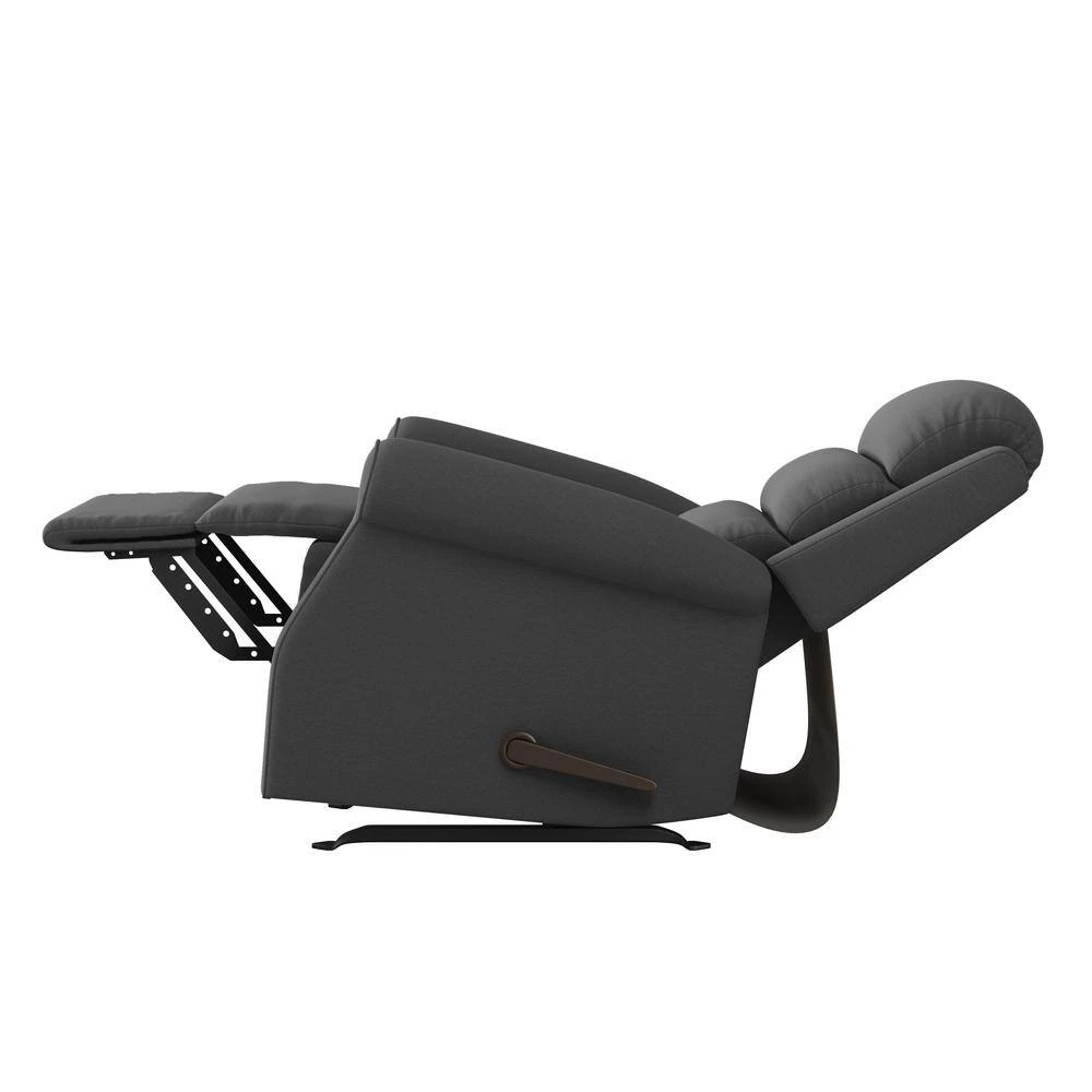 Left-Hand Charcoal Gray Low-Pile Velour Rocker Recliner by ProLounger 7 Left-Hand Charcoal Gray Low-Pile Velour Rocker Recliner by ProLounger - Image 5