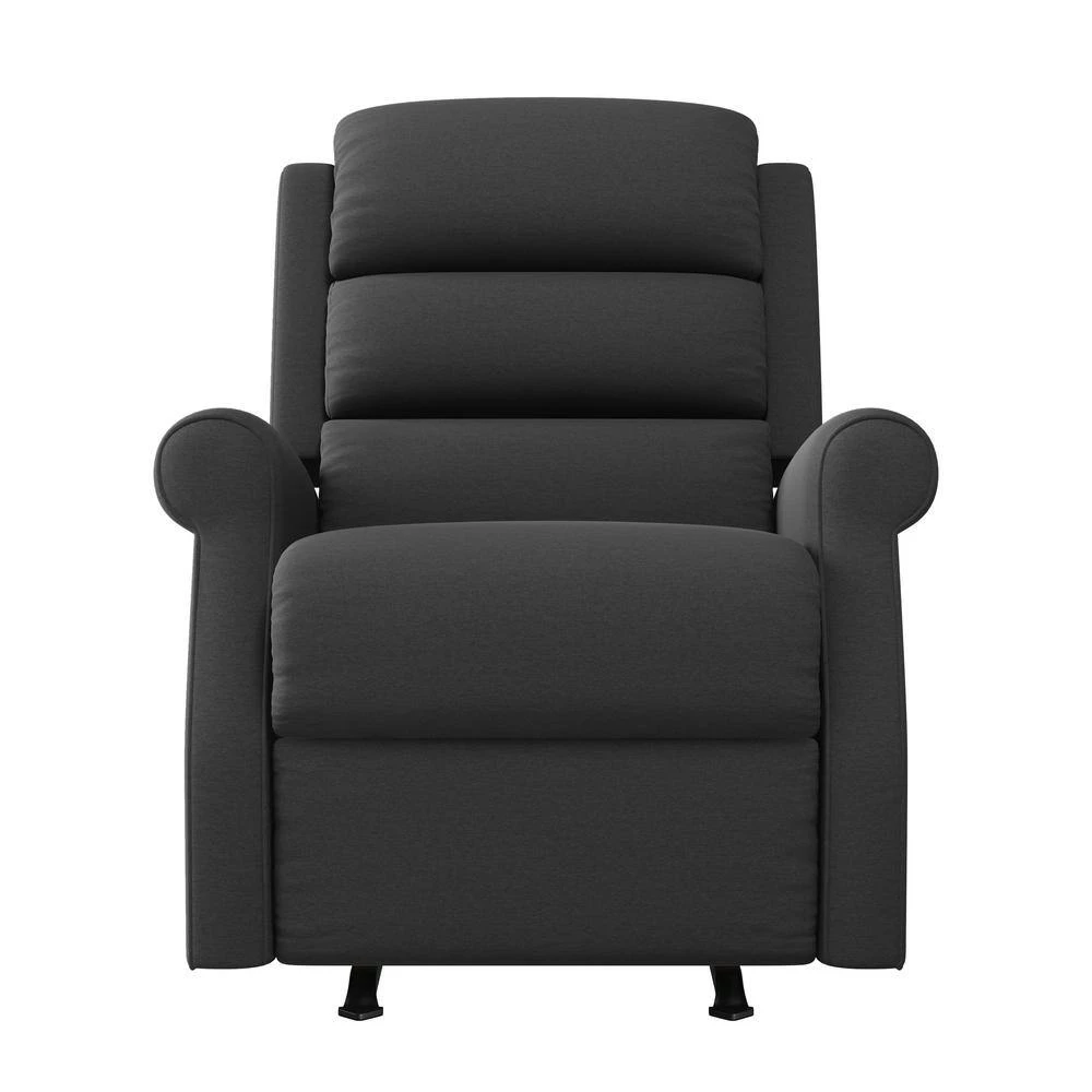 Left-Hand Charcoal Gray Low-Pile Velour Rocker Recliner by ProLounger 4 Left-Hand Charcoal Gray Low-Pile Velour Rocker Recliner by ProLounger - Image 2