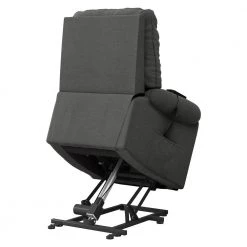 Charcoal Gray Plush Low-Pile Velour Fabric Button Tufted Power Recline and Lift Chair by ProLounger 25 Charcoal Gray Plush Low-Pile Velour Fabric Button Tufted Power Recline and Lift Chair by ProLounger -DealsProLounger Store charcoal gray plush low pile velour prolounger recliners a197649 fa 1000