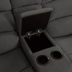 70 in. Charcoal Gray Polyester 2-Seater Reclining Loveseat with Cupholders by ProLounger 25 70 in. Charcoal Gray Polyester 2-Seater Reclining Loveseat with Cupholders by ProLounger -DealsProLounger Store charcoal gray prolounger loveseats rcl61 cnf17 2sc 1f 1000