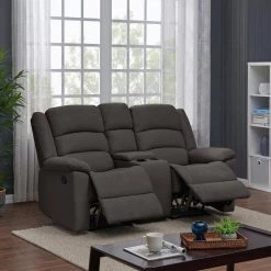 70 in. Charcoal Gray Polyester 2-Seater Reclining Loveseat with Cupholders by ProLounger 29 70 in. Charcoal Gray Polyester 2-Seater Reclining Loveseat with Cupholders by ProLounger -DealsProLounger Store charcoal gray prolounger loveseats rcl61 cnf17 2sc 31 1000