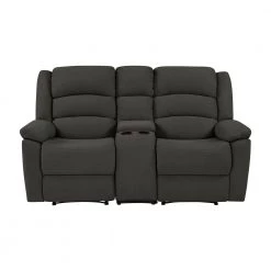 70 in. Charcoal Gray Polyester 2-Seater Reclining Loveseat with Cupholders by ProLounger 24 70 in. Charcoal Gray Polyester 2-Seater Reclining Loveseat with Cupholders by ProLounger -DealsProLounger Store charcoal gray prolounger loveseats rcl61 cnf17 2sc 4f 1000