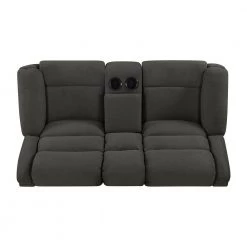 70 in. Charcoal Gray Polyester 2-Seater Reclining Loveseat with Cupholders by ProLounger 19 70 in. Charcoal Gray Polyester 2-Seater Reclining Loveseat with Cupholders by ProLounger -DealsProLounger Store charcoal gray prolounger loveseats rcl61 cnf17 2sc a0 1000