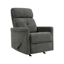 Charcoal Gray Textured Chenille Rocker Recliner Chair by ProLounger -DealsProLounger Store charcoal gray prolounger recliners a138277 1f 1000