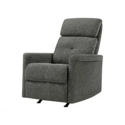 Charcoal Gray Textured Chenille Rocker Recliner Chair by ProLounger -DealsProLounger Store charcoal gray prolounger recliners a138277 a0 1000
