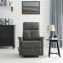 Charcoal Gray Textured Chenille Rocker Recliner Chair by ProLounger -DealsProLounger Store charcoal gray prolounger recliners a138277 c3 1000