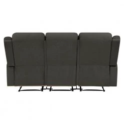 79.5 in. Charcoal Gray Polyester 3-Seater Lawson Reclining Sofa with Flared Arms by ProLounger -DealsProLounger Store charcoal gray prolounger sofas couches rcl61 cnf17 3s 66 1000