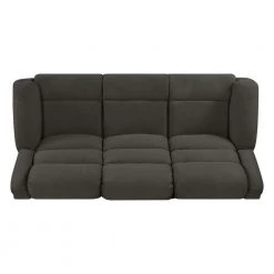79.5 in. Charcoal Gray Polyester 3-Seater Lawson Reclining Sofa with Flared Arms by ProLounger -DealsProLounger Store charcoal gray prolounger sofas couches rcl61 cnf17 3s a0 1000