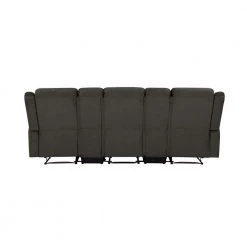 3-Seat Charcoal Gray Plush Low-Pile Velour Wall Hugger Recliner Sofa with 2 Storage Consoles and USB Ports by ProLounger 19 3-Seat Charcoal Gray Plush Low-Pile Velour Wall Hugger Recliner Sofa with 2 Storage Consoles and USB Ports by ProLounger -DealsProLounger Store charcoal gray prolounger sofas couches rcl61 cnf17 3sc 66 1000