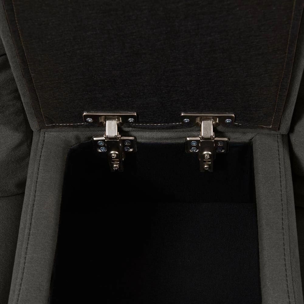 3-Seat Charcoal Gray Plush Low-Pile Velour Wall Hugger Recliner Sofa with 2 Storage Consoles and USB Ports by ProLounger 13 3-Seat Charcoal Gray Plush Low-Pile Velour Wall Hugger Recliner Sofa with 2 Storage Consoles and USB Ports by ProLounger - Image 11