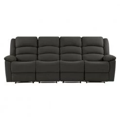 101 in. Charcoal Gray Polyester 4-Seater Lawson Reclining Sofa with Flared Arms by ProLounger -DealsProLounger Store charcoal gray prolounger sofas couches rcl61 cnf17 4s 4f 1000