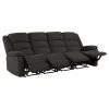 101 in. Charcoal Gray Polyester 4-Seater Lawson Reclining Sofa with Flared Arms by ProLounger