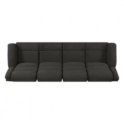 101 in. Charcoal Gray Polyester 4-Seater Lawson Reclining Sofa with Flared Arms by ProLounger -DealsProLounger Store charcoal gray prolounger sofas couches rcl61 cnf17 4s a0 1000