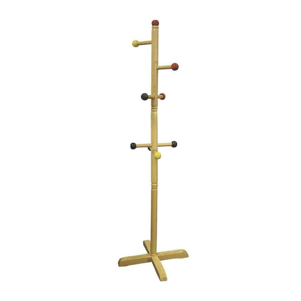 49.5 in. Kid's Yellow 8-Peg Primary-Color Coat Rack by ORE International 3 49.5 in. Kid's Yellow 8-Peg Primary-Color Coat Rack by ORE International