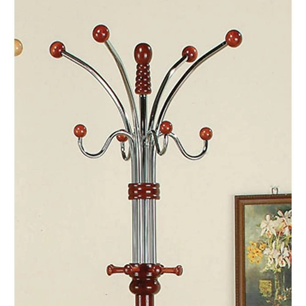 73 in. Cherry Coat Rack by ORE International 5 73 in. Cherry Coat Rack by ORE International - Image 3