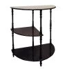 11.5 in. 3-Tier Cherry Half-Circle Wood End Table by ORE International -DealsProLounger Store cherry ore international end side tables jw 125b 64 1000