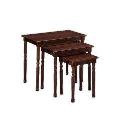 Cherry 3-Piece Nesting End Table by ORE International -DealsProLounger Store cherry ore international nesting tables jw 116a c3 1000