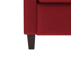 Cherry Red Textured Linen Button Tufted Pushback Recliner by ProLounger -DealsProLounger Store cherry red prolounger recliners a157322 4f 1000