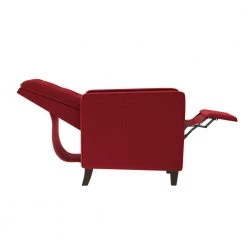 Cherry Red Textured Linen Button Tufted Pushback Recliner by ProLounger -DealsProLounger Store cherry red prolounger recliners a157322 77 1000