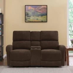 70.4 in. Chocolate Brown Chenille Polyester 2-Seater Reclining Loveseat with Cupholders by ProLounger -DealsProLounger Store chocolate brown chenille prolounger sectional sofas rcl53 brm89 2sc 1f 1000
