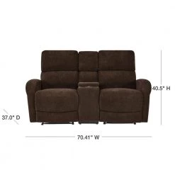 70.4 in. Chocolate Brown Chenille Polyester 2-Seater Reclining Loveseat with Cupholders by ProLounger -DealsProLounger Store chocolate brown chenille prolounger sectional sofas rcl53 brm89 2sc 40 1000